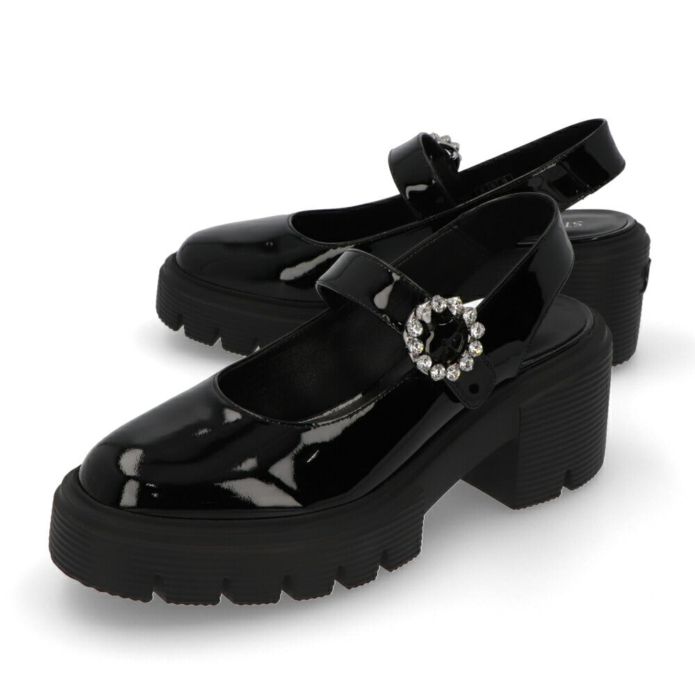 スチュアートワイツマン STUART WEITZMAN シューズ パンプス レディース SOHO GEM MRYJNE SLG ブラック パテントレザー 厚底 メリージェーン スリングバック ロゴ ヒールあり SH273