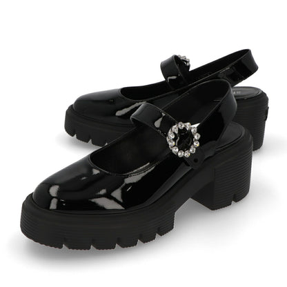 スチュアートワイツマン STUART WEITZMAN シューズ パンプス レディース SOHO GEM MRYJNE SLG ブラック パテントレザー 厚底 メリージェーン スリングバック ロゴ ヒールあり SH273