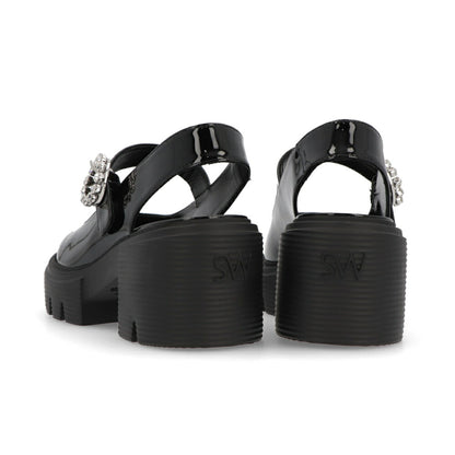 スチュアートワイツマン STUART WEITZMAN シューズ パンプス レディース SOHO GEM MRYJNE SLG ブラック パテントレザー 厚底 メリージェーン スリングバック ロゴ ヒールあり SH273