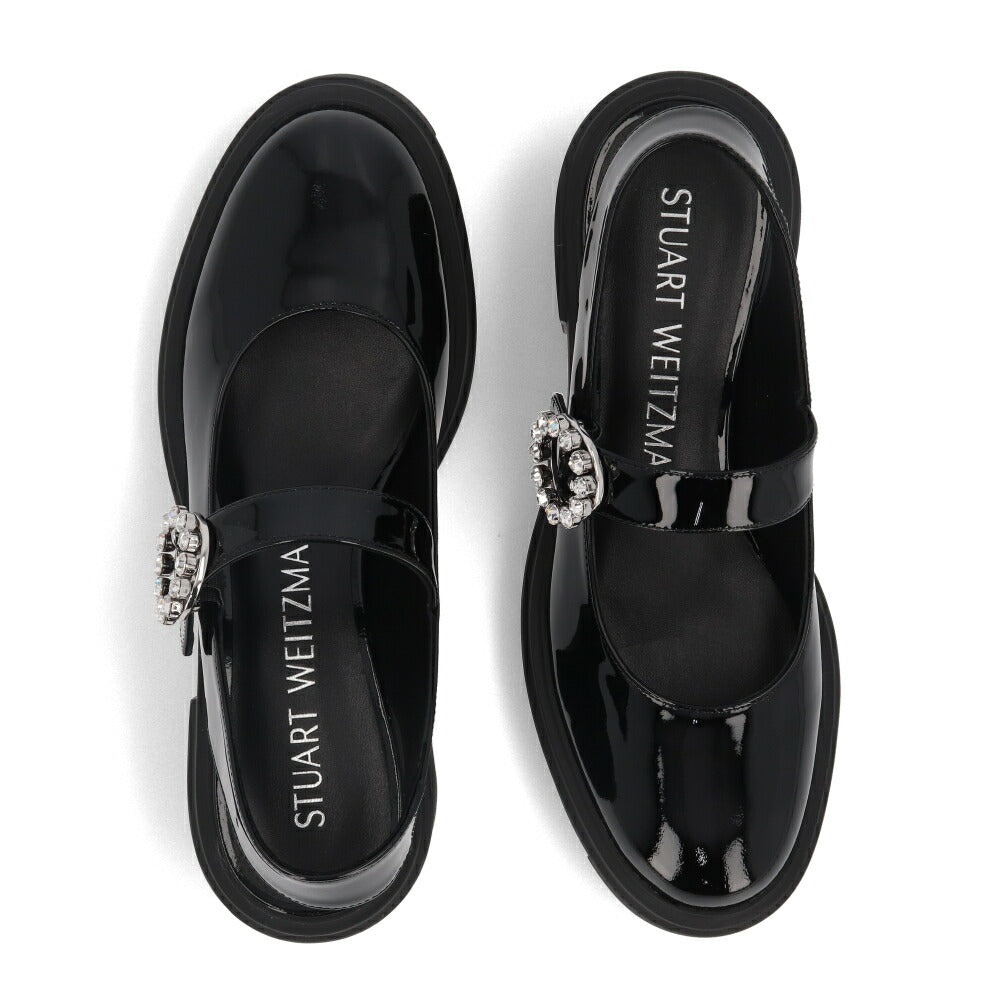 スチュアートワイツマン STUART WEITZMAN シューズ パンプス レディース SOHO GEM MRYJNE SLG ブラック パテントレザー 厚底 メリージェーン スリングバック ロゴ ヒールあり SH273