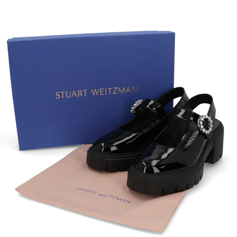 スチュアートワイツマン STUART WEITZMAN シューズ パンプス レディース SOHO GEM MRYJNE SLG ブラック パテントレザー 厚底 メリージェーン スリングバック ロゴ ヒールあり SH273