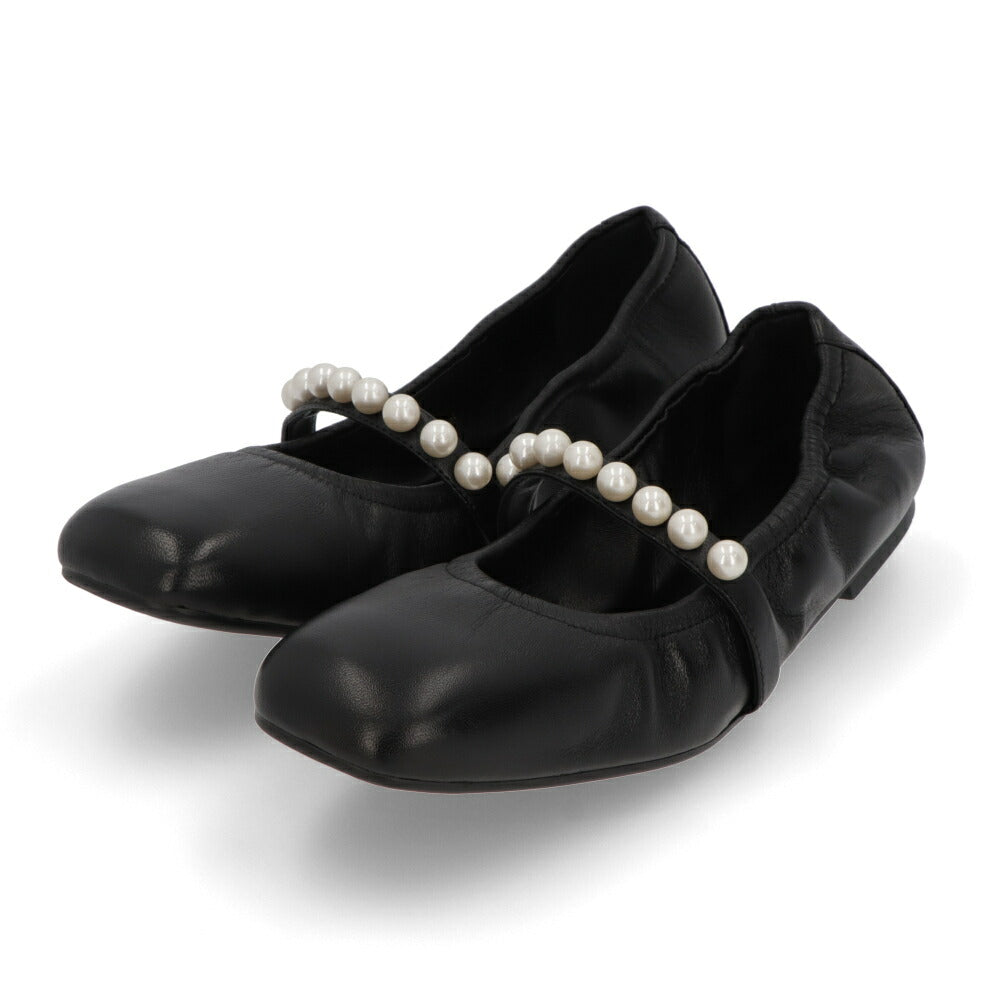 スチュアートワイツマン STUART WEITZMAN シューズ パンプス レディース GOLDIE BALLET FLAT ブラック レザー バレエシューズ レザーシューズ パール付き フラットシューズ ヒールなし SF896