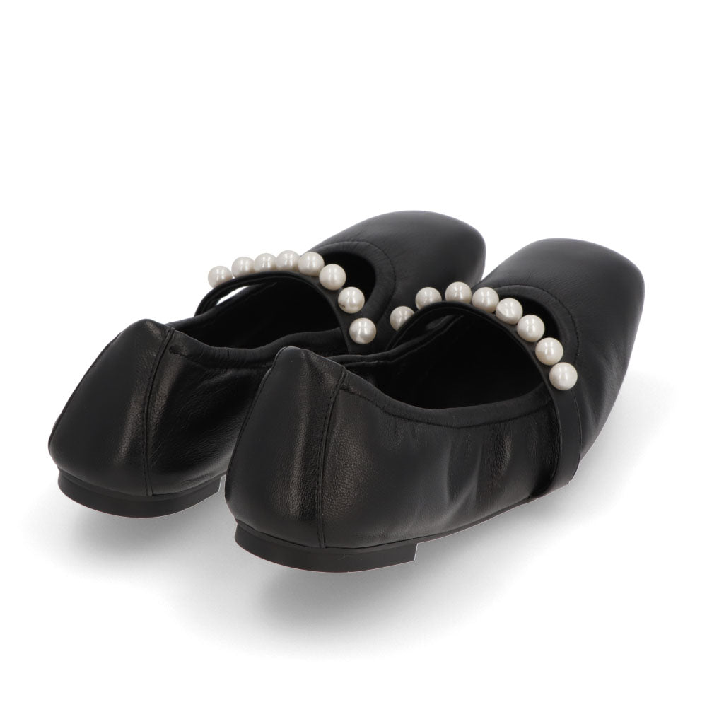 スチュアートワイツマン STUART WEITZMAN シューズ パンプス レディース GOLDIE BALLET FLAT ブラック レザー バレエシューズ レザーシューズ パール付き フラットシューズ ヒールなし SF896