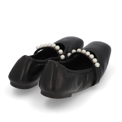 スチュアートワイツマン STUART WEITZMAN シューズ パンプス レディース GOLDIE BALLET FLAT ブラック レザー バレエシューズ レザーシューズ パール付き フラットシューズ ヒールなし SF896
