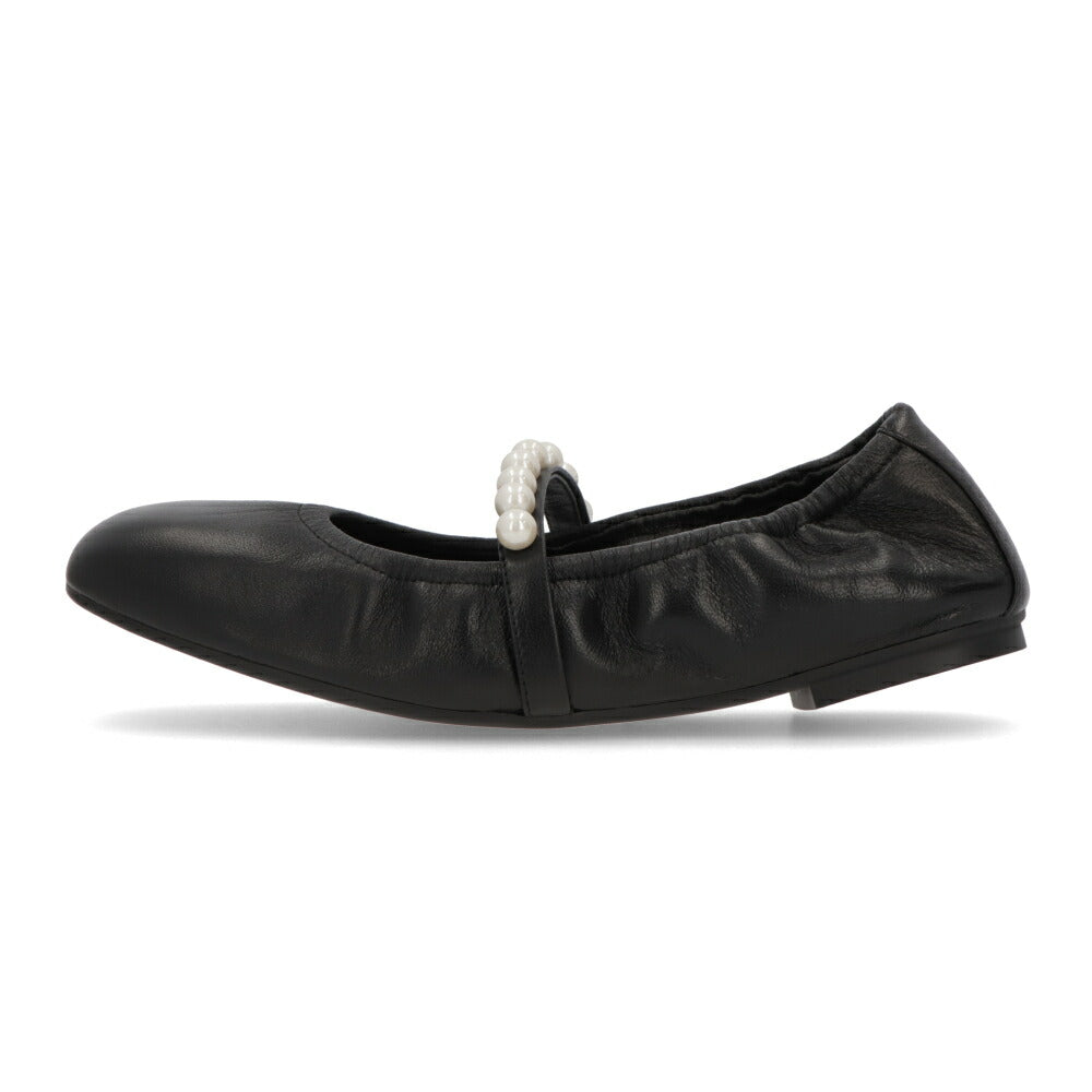 スチュアートワイツマン STUART WEITZMAN シューズ パンプス レディース GOLDIE BALLET FLAT ブラック レザー バレエシューズ レザーシューズ パール付き フラットシューズ ヒールなし SF896