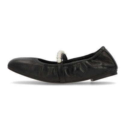 スチュアートワイツマン STUART WEITZMAN シューズ パンプス レディース GOLDIE BALLET FLAT ブラック レザー バレエシューズ レザーシューズ パール付き フラットシューズ ヒールなし SF896