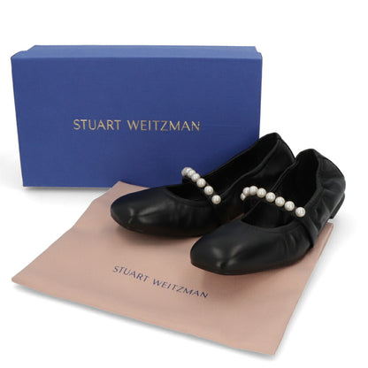 スチュアートワイツマン STUART WEITZMAN シューズ パンプス レディース GOLDIE BALLET FLAT ブラック レザー バレエシューズ レザーシューズ パール付き フラットシューズ ヒールなし SF896