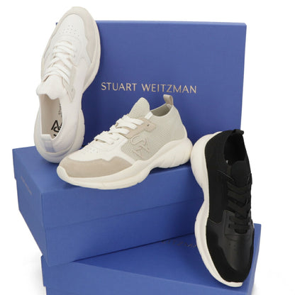 スチュアートワイツマン STUART WEITZMAN シューズ スニーカー レディース 5050 SNEAKER ブラック ホワイト ベージュ 合成繊維 厚底スニーカー ロゴ SH301