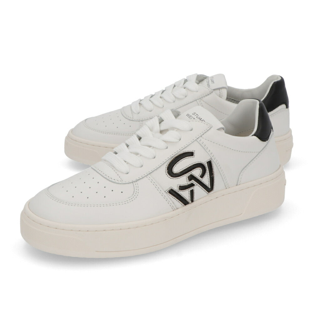 スチュアートワイツマン STUART WEITZMAN シューズ スニーカー レディース SW CRTSDE LGO SNR ホワイト レザー ロゴ 厚底スニーカー フラットスニーカー SH305