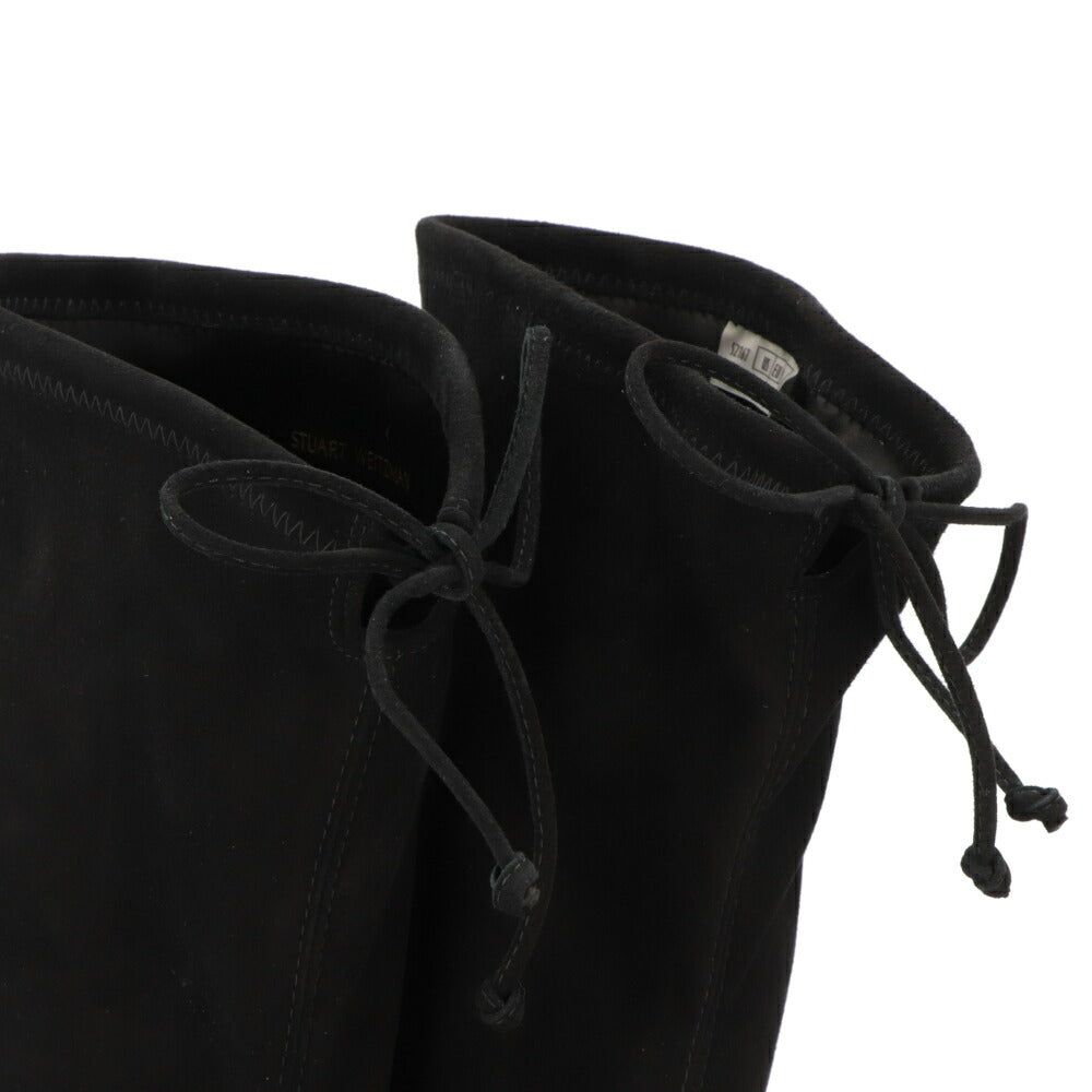 スチュアートワイツマン STUART WEITZMAN シューズ ブーツ レディース LOWLAND ブラック スエード レザーシューズ リボン シンプル ロングブーツ S2167