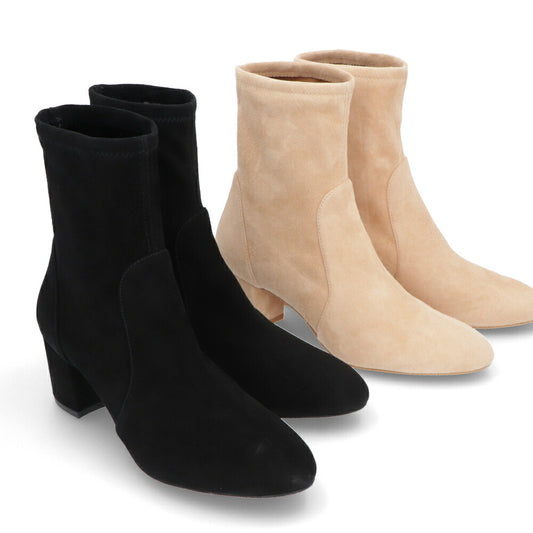 スチュアートワイツマン STUART WEITZMAN シューズ ブーツ レディース YULIANA 60 ベージュ ブラック スエード ヒール 無地 シンプル レザーシューズ ショートブーツ S6276