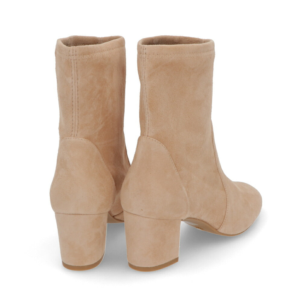 スチュアートワイツマン STUART WEITZMAN シューズ ブーツ レディース YULIANA 60 ベージュ ブラック スエード ヒール 無地 シンプル レザーシューズ ショートブーツ S6276