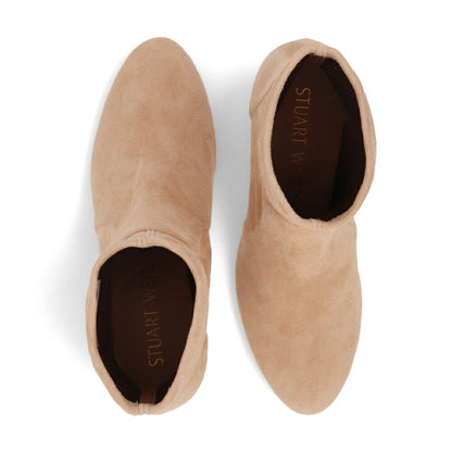 スチュアートワイツマン STUART WEITZMAN シューズ ブーツ レディース YULIANA 60 ベージュ ブラック スエード ヒール 無地 シンプル レザーシューズ ショートブーツ S6276