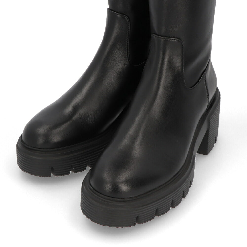 スチュアートワイツマン STUART WEITZMAN シューズ ブーツ レディース SOHO KNEE-HIGH BOOT ブラック レザー ヒール ロゴ シンプル ロングブーツ SC725