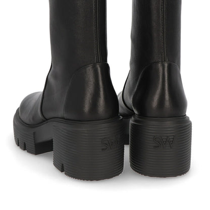 スチュアートワイツマン STUART WEITZMAN シューズ ブーツ レディース SOHOLAND BOOT ブラック レザー リボン レザーシューズ ロゴ ロングブーツ SC731