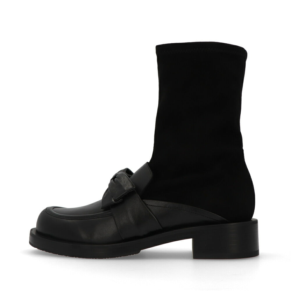 スチュアートワイツマン STUART WEITZMAN シューズ ブーツ レディース SOFIA BOLD LOAFER BT ブラック レザー リボン レザーシューズ ヒール ショートブーツ SH075