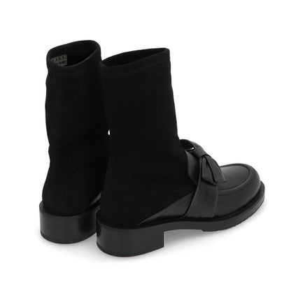 スチュアートワイツマン STUART WEITZMAN シューズ ブーツ レディース SOFIA BOLD LOAFER BT ブラック レザー リボン レザーシューズ ヒール ショートブーツ SH075