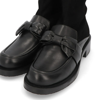 スチュアートワイツマン STUART WEITZMAN シューズ ブーツ レディース SOFIA BOLD LOAFER BT ブラック レザー リボン レザーシューズ ヒール ショートブーツ SH075