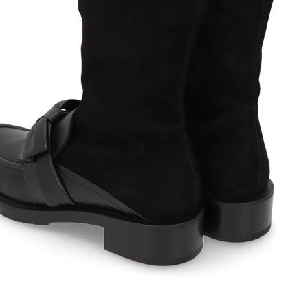 スチュアートワイツマン STUART WEITZMAN シューズ ブーツ レディース SOFIA BOLD LOAFER BT ブラック レザー リボン レザーシューズ ヒール ショートブーツ SH075