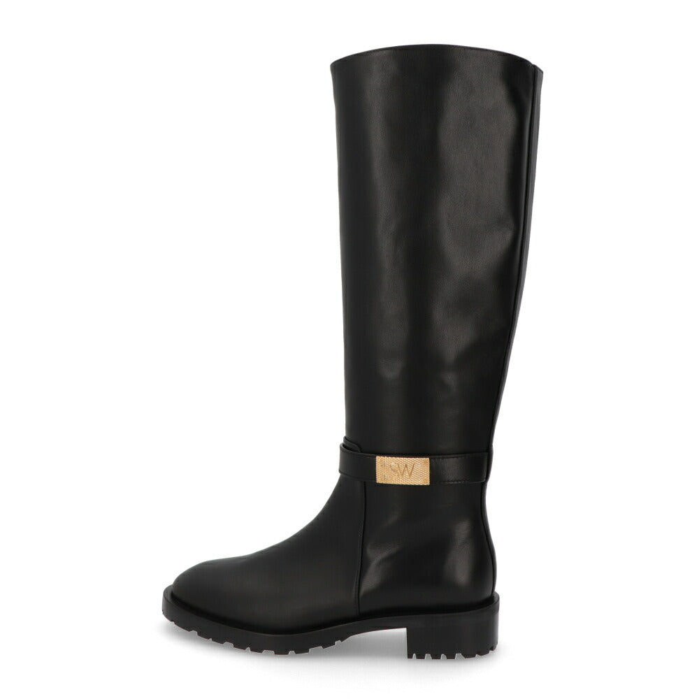 スチュアートワイツマン STUART WEITZMAN シューズ ブーツ レディース ブラック レザー レザーシューズ ローヒール ゴールド金具 ロングブーツ SC714