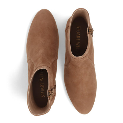 スチュアートワイツマン STUART WEITZMAN シューズ ブーツ レディース VIVIENNE 35 ZIP BTIE ベージュ スエード ヒール シンプル レザーシューズ 無地 ショートブーツ SG844