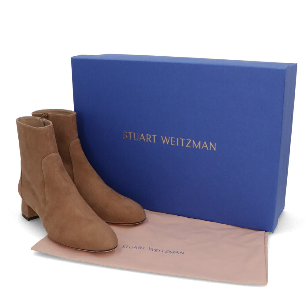 スチュアートワイツマン STUART WEITZMAN シューズ ブーツ レディース VIVIENNE 35 ZIP BTIE ベージュ スエード ヒール シンプル レザーシューズ 無地 ショートブーツ SG844