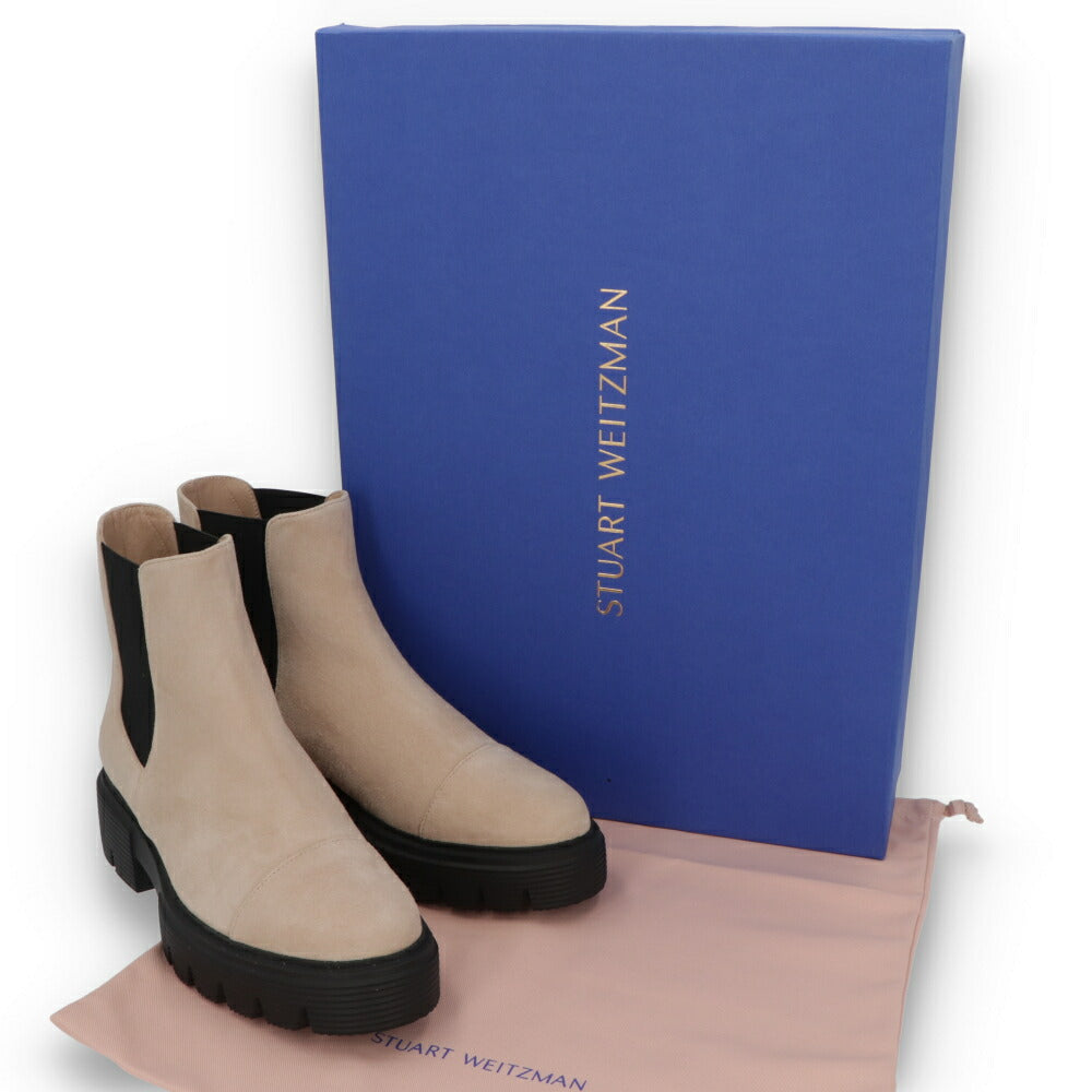 スチュアートワイツマン STUART WEITZMAN シューズ ブーツ レディース ベージュ スエード サイドゴアブーツ 厚底ブーツ ショートブーツ SH280
