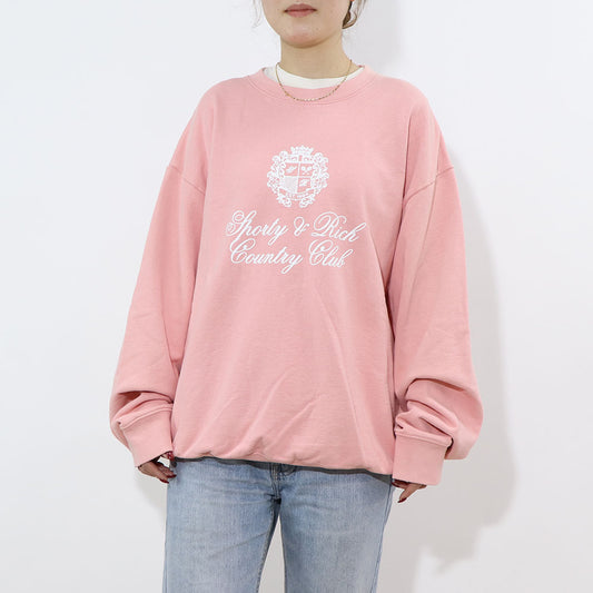 Sporty＆Rich トレーナー ピンク オーバーサイズ 裏起毛
