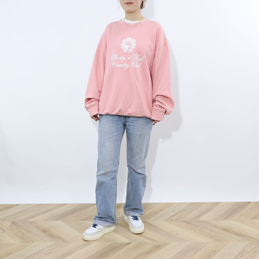 Sporty＆Rich トレーナー ピンク オーバーサイズ 裏起毛