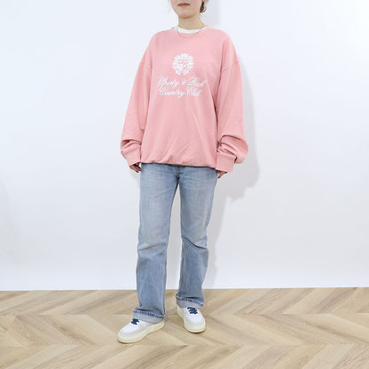 Sporty＆Rich トレーナー ピンク オーバーサイズ 裏起毛