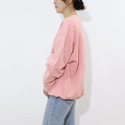 Sporty＆Rich トレーナー ピンク オーバーサイズ 裏起毛