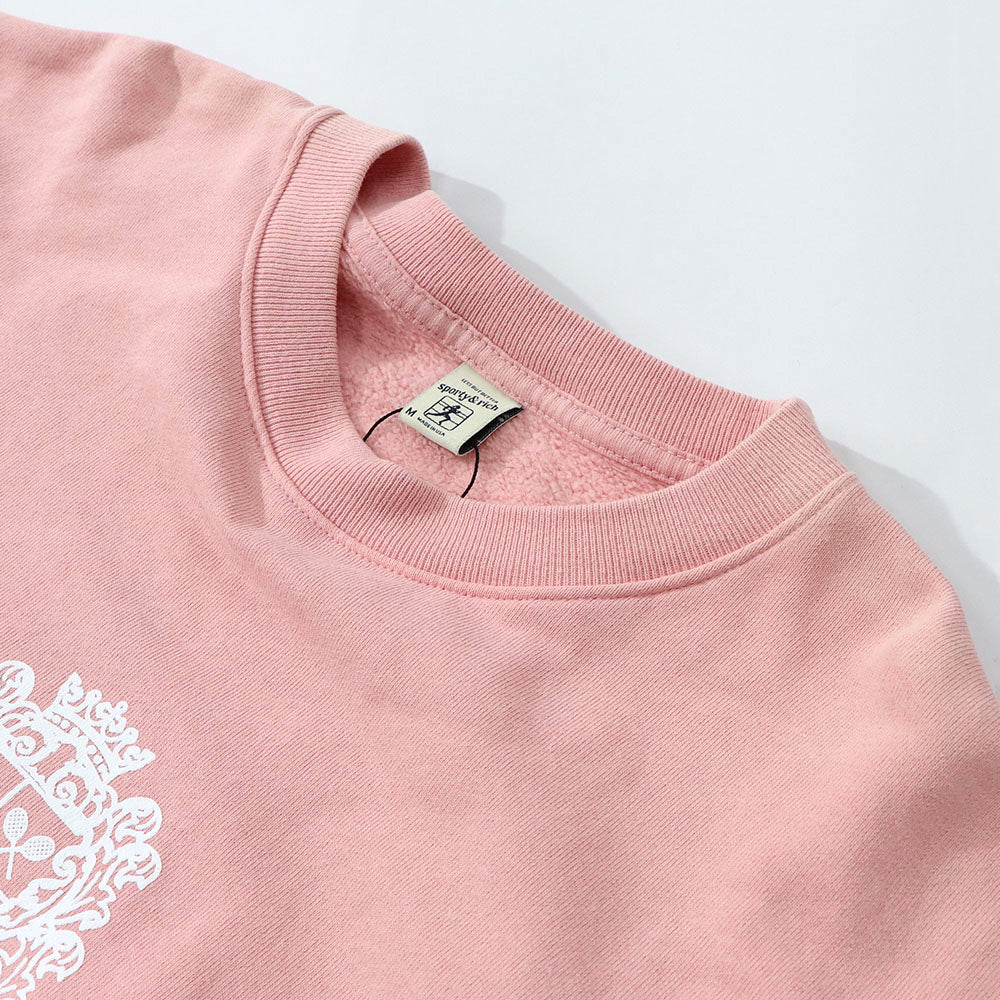 Sporty＆Rich トレーナー ピンク オーバーサイズ 裏起毛