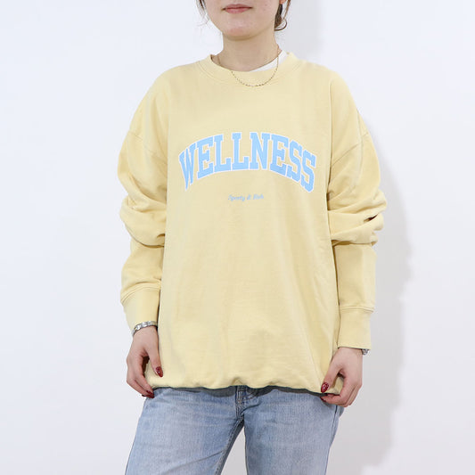 Sporty＆Rich トレーナー イエロー オーバーサイズ 裏起毛