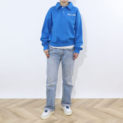 Sporty＆Rich トレーナー ブルー オーバーサイズ 裏起毛