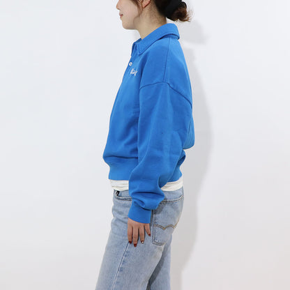 Sporty＆Rich トレーナー ブルー オーバーサイズ 裏起毛