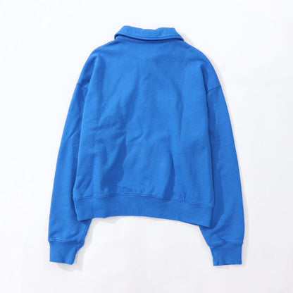 Sporty＆Rich トレーナー ブルー オーバーサイズ 裏起毛