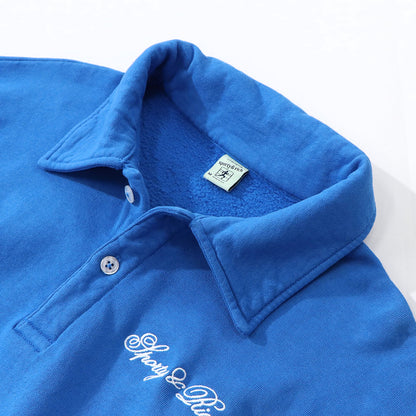 Sporty＆Rich トレーナー ブルー オーバーサイズ 裏起毛