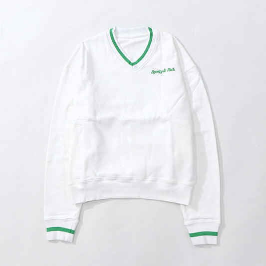 Sporty＆Rich トレーナー ホワイト オーバーサイズ 裏起毛