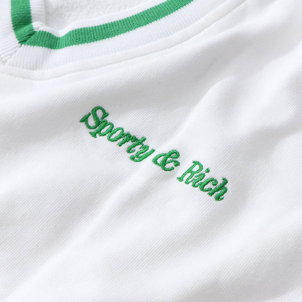 Sporty＆Rich トレーナー ホワイト オーバーサイズ 裏起毛