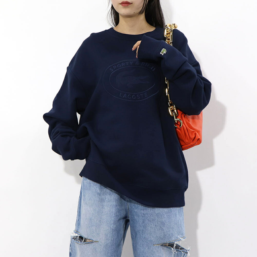 Sporty＆Rich×LACOSTE コラボ トレーナー ロゴプリント