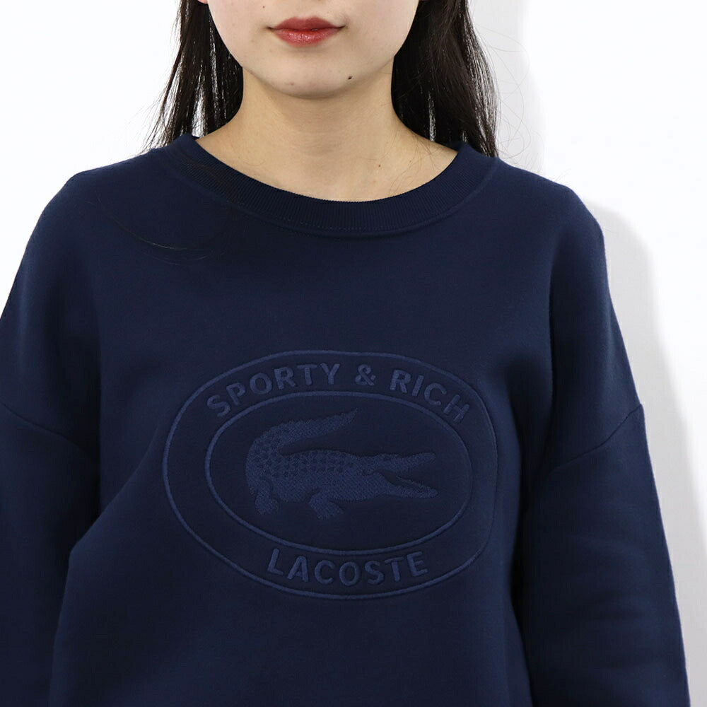 Sporty＆Rich×LACOSTE コラボ トレーナー ロゴプリント