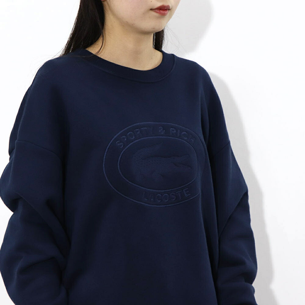 Sporty＆Rich×LACOSTE コラボ トレーナー ロゴプリント