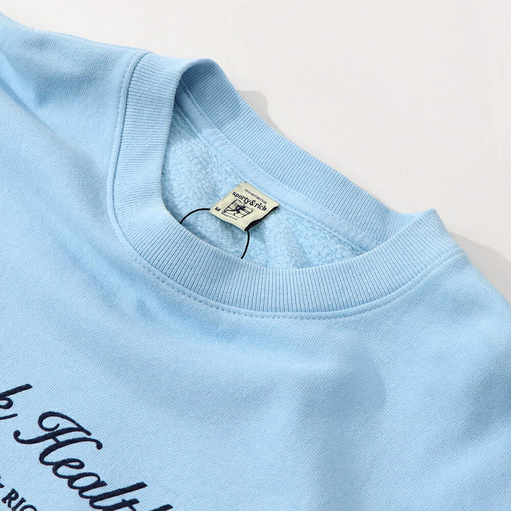 Sporty＆Rich トレーナー ライトブルー オーバーサイズ 裏起毛