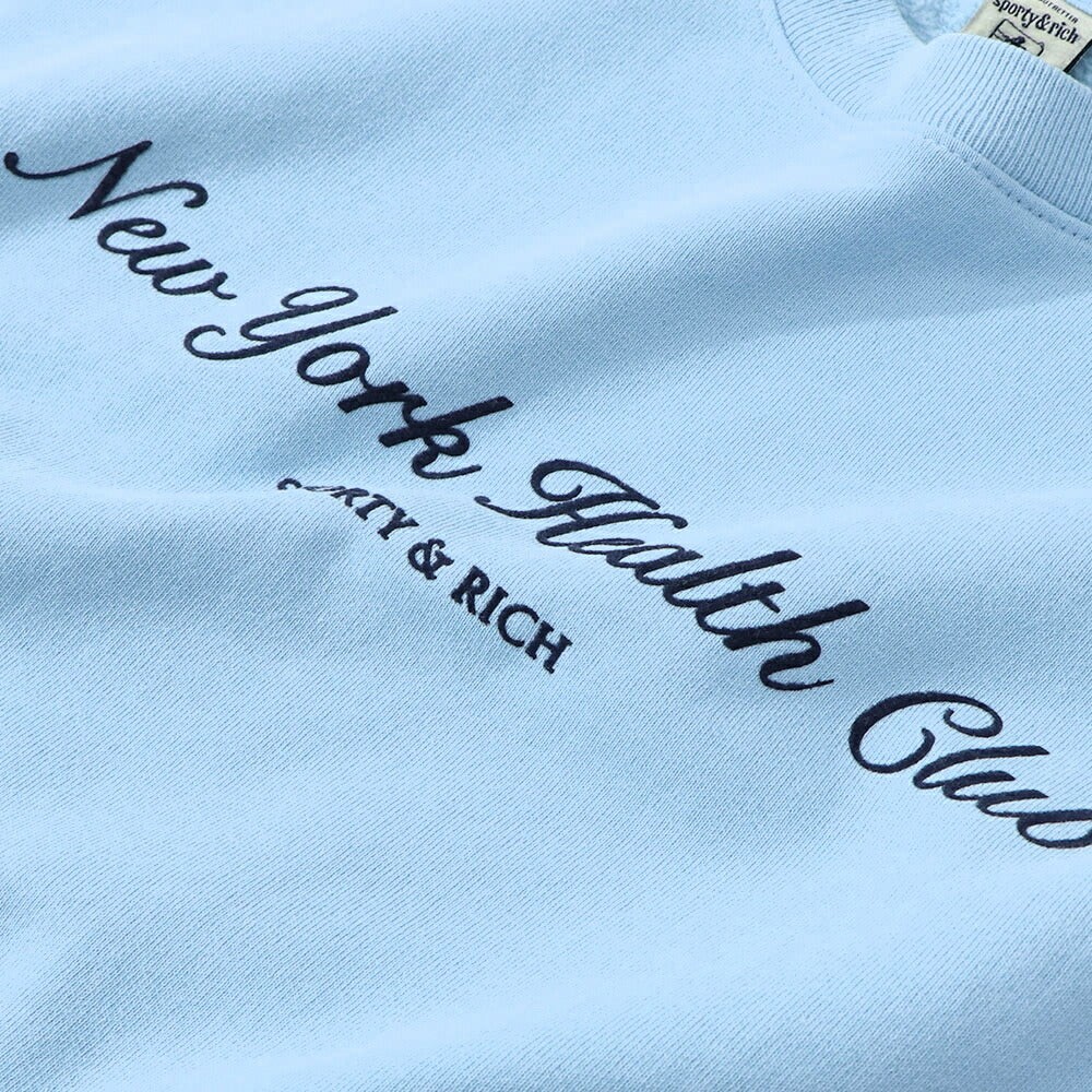 Sporty＆Rich トレーナー ライトブルー オーバーサイズ 裏起毛