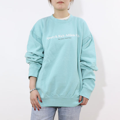 Sporty＆Rich スウェット ライトグリーン オーバーサイズ 裏起毛