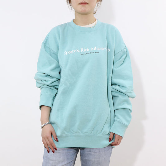 Sporty＆Rich スウェット ライトグリーン オーバーサイズ 裏起毛
