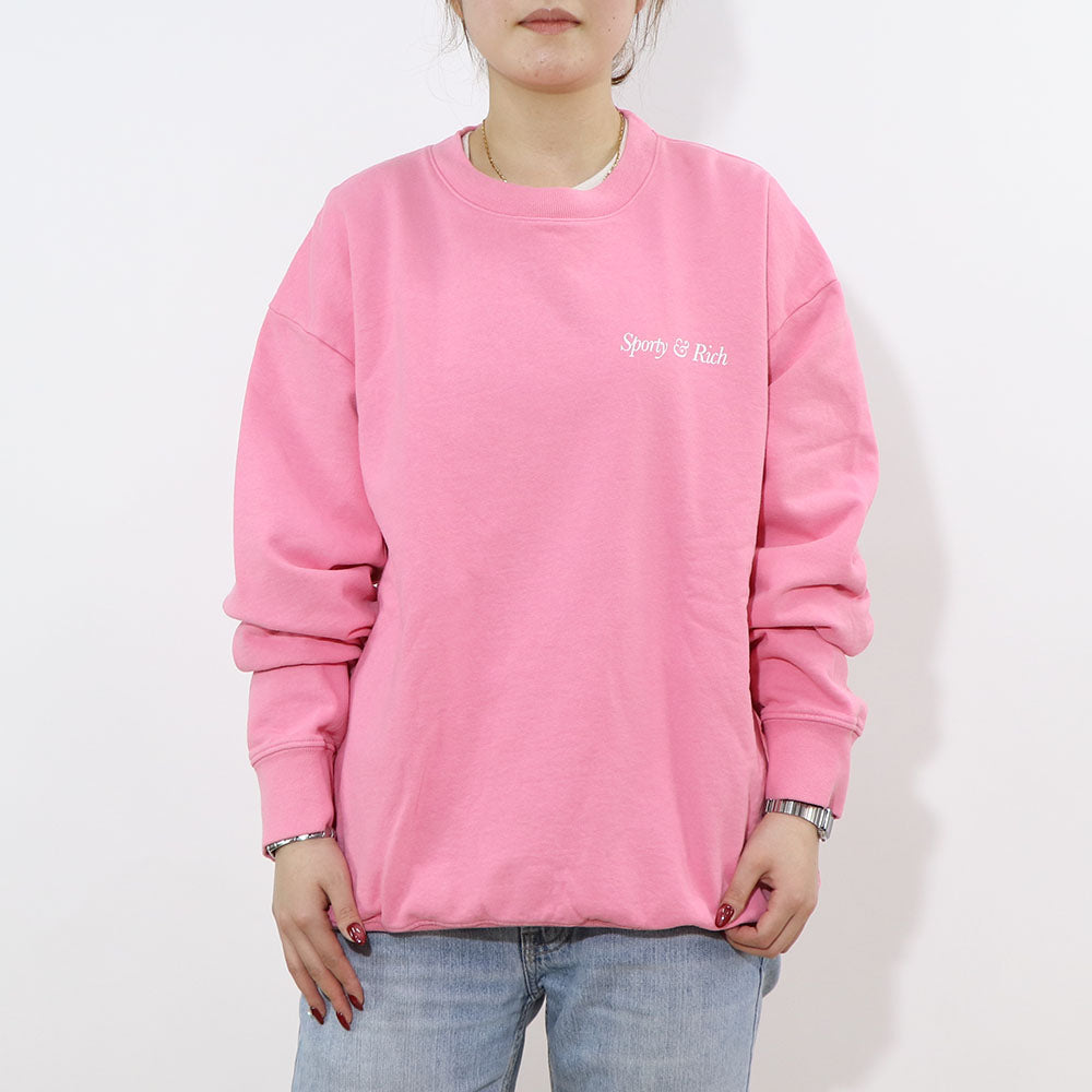 Sporty＆Rich トレーナー ピンク オーバーサイズ 裏起毛
