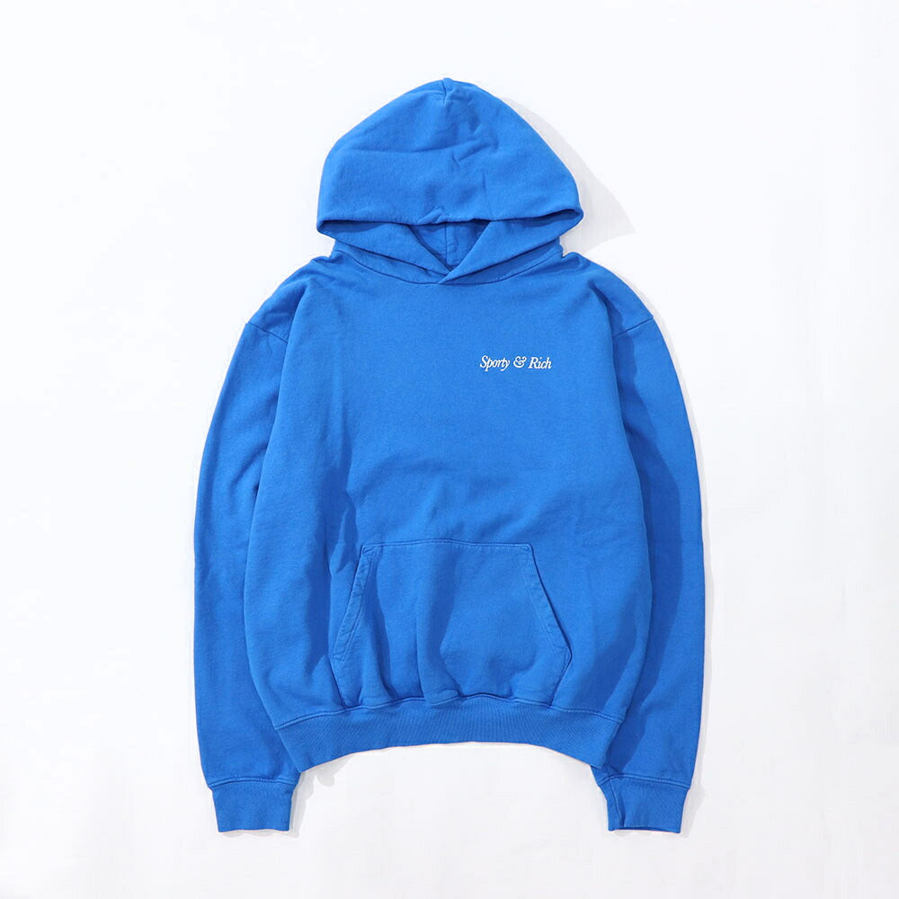 Sporty＆Rich スウェット・トレーナー ブルー フーディー ロゴ