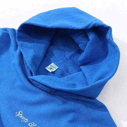 Sporty＆Rich スウェット・トレーナー ブルー フーディー ロゴ