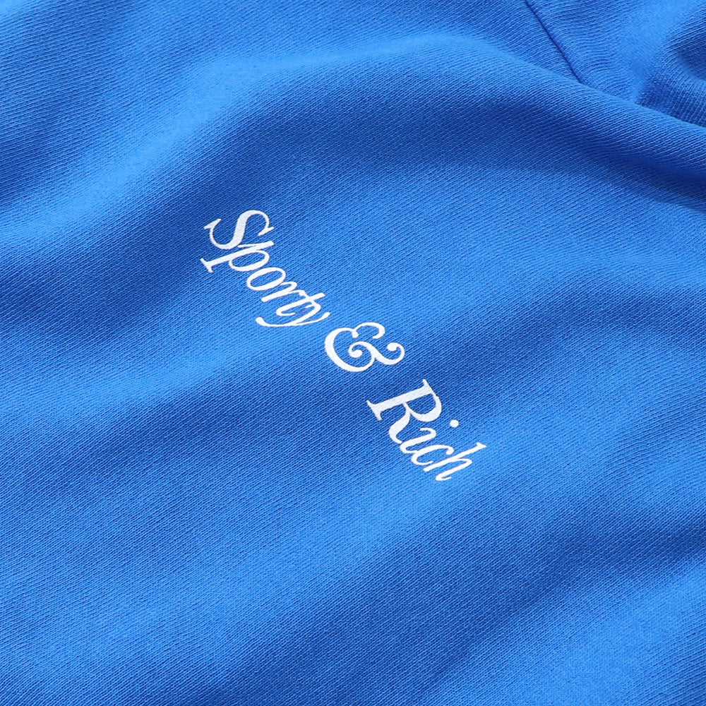 Sporty＆Rich スウェット・トレーナー ブルー フーディー ロゴ